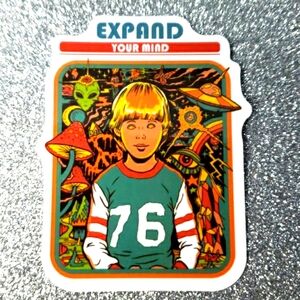 10/$10 RETRO Parody WATERPOOF Sticker expand mind